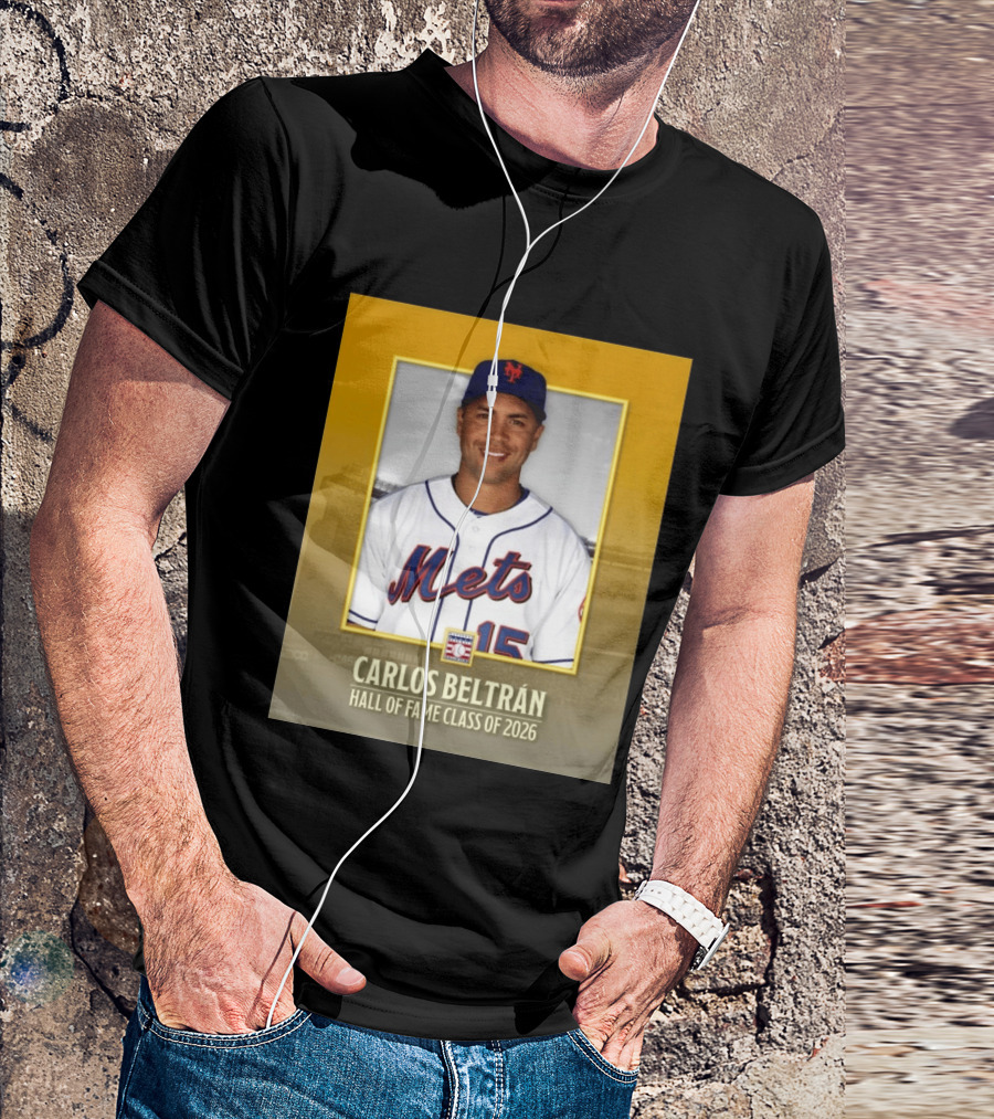 Carlos Beltrán Mets Hall Of Fame Class Of 2026 Induction T-Shirt