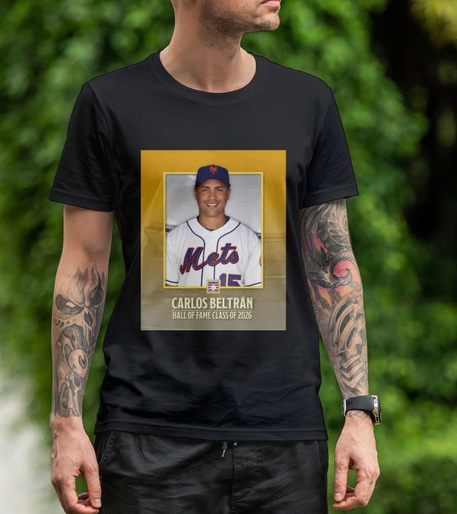 Carlos Beltrán Mets Hall Of Fame Class Of 2026 Induction T-Shirt