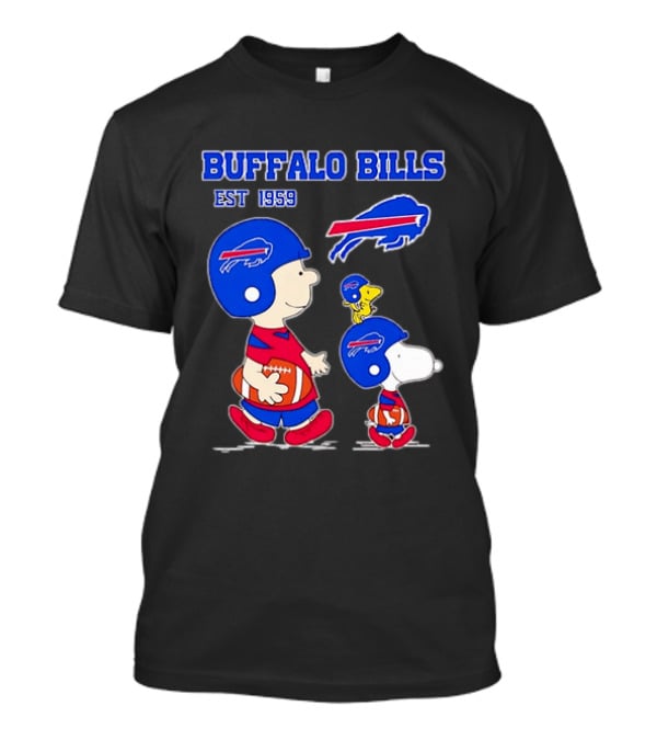 Buffalo Bills Est 1959 Charlie Brown Snoopy Peanuts Football Helmet T-Shirt