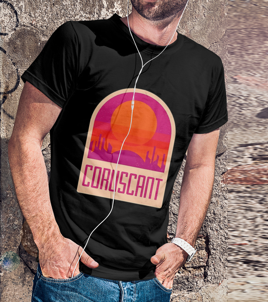 Coruscant Cityscape Star Wars Sci Fi Sunset Scene T-Shirt