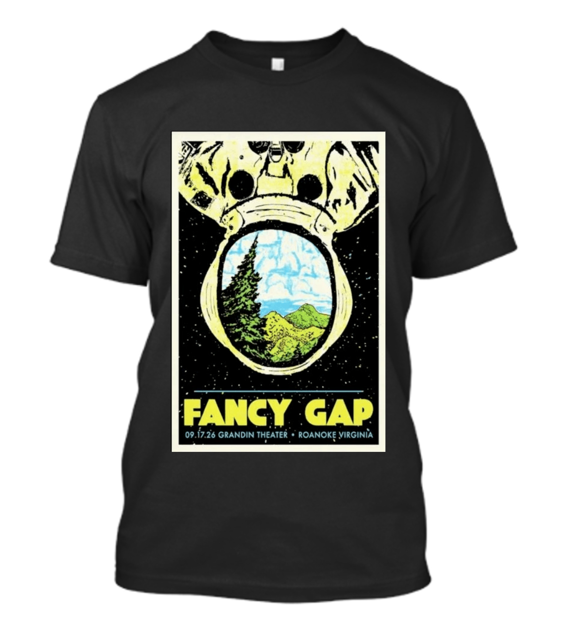 Fancy Gap 09.17.26 Grandin Theater Roanoke Virginia Astronaut Scenic Vista T-Shirt