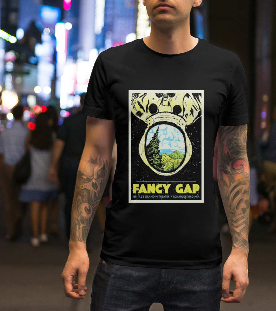 Fancy Gap 09.17.26 Grandin Theater Roanoke Virginia Astronaut Scenic Vista T-Shirt