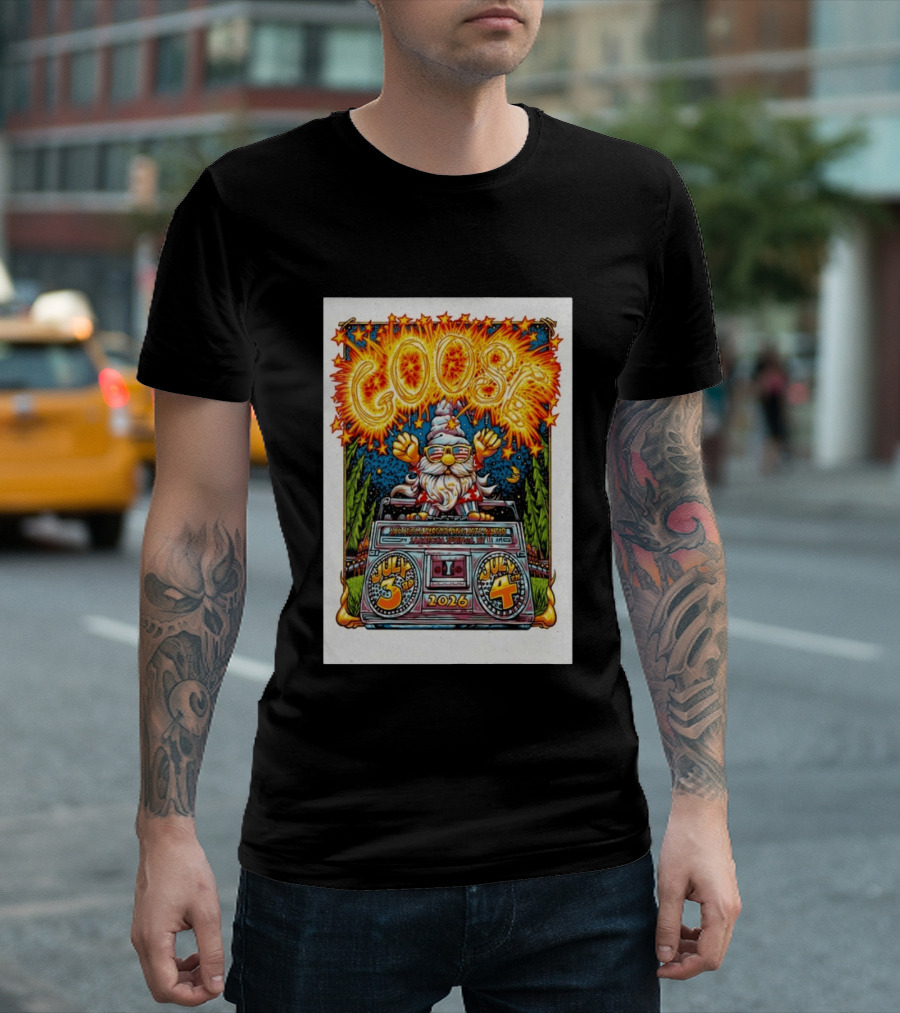 Goose July 3rd 4th 2026 Saratoga Springs NY T-Shirt
