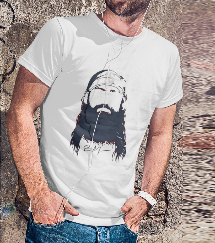 Brandon Marsh 16 Philadelphia Phillies Beard Silhouette BM Cap T-Shirt