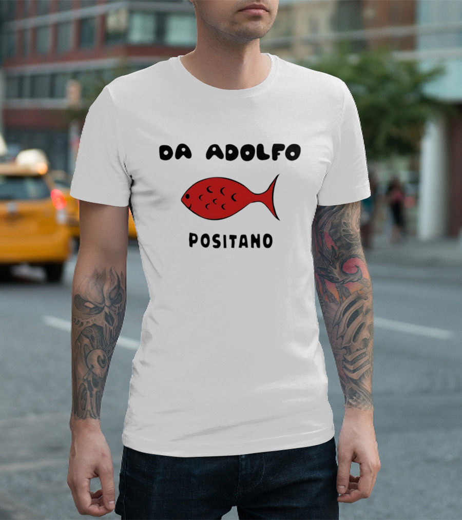 Da Adolfo Positano Red Fish Iconic Italy Amalfi Coast T-Shirt