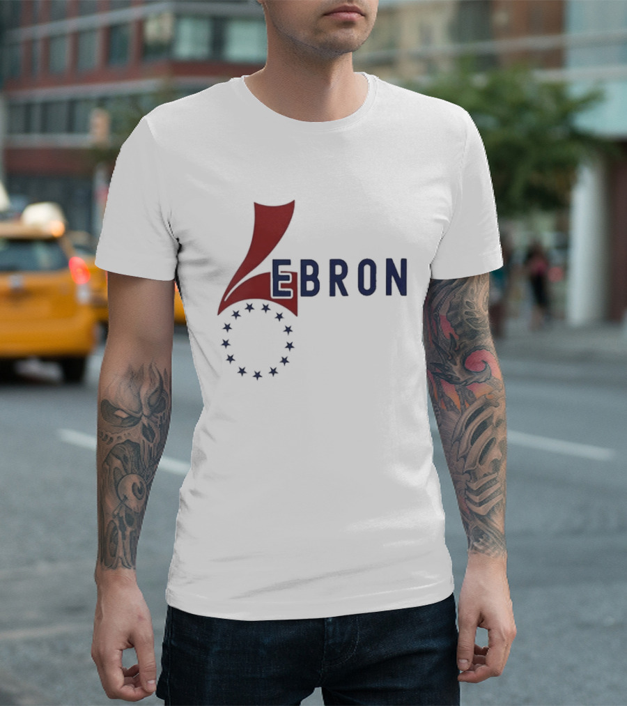 Lebron James 76ers Inspired Logo With Star Circle T-Shirt