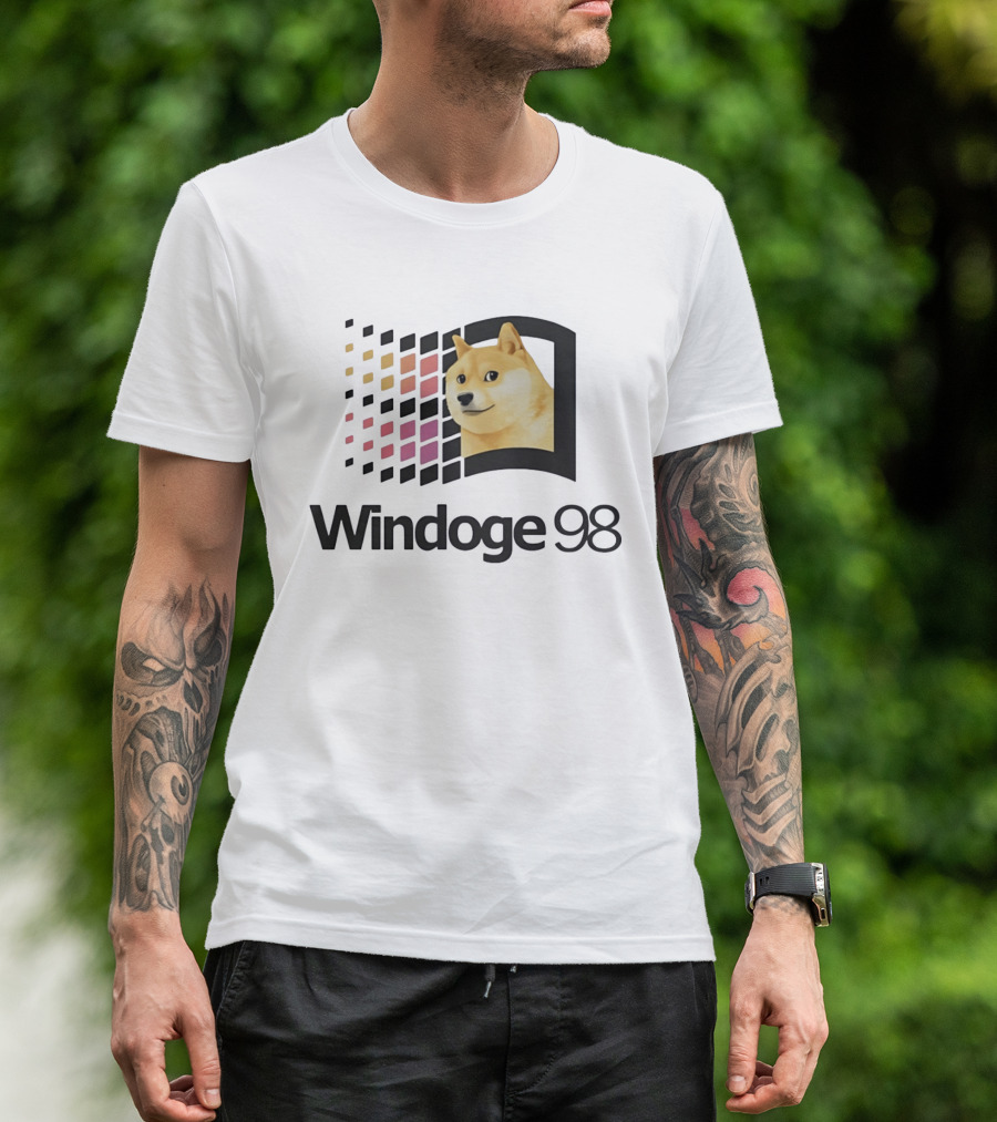 Windoge 98 Doge Meme Computer T-Shirt