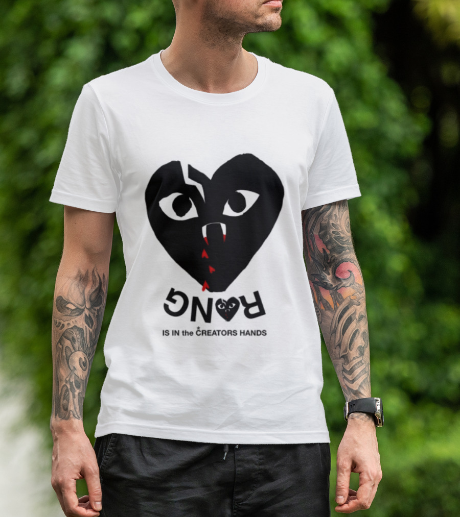 Revenge Store Rvg White Heart Eyes Fangs Red Drip T-Shirt