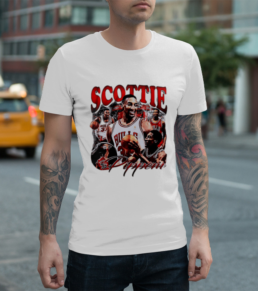 Scottie Pippen Chicago Bulls Basketball Legend 33 T-Shirt