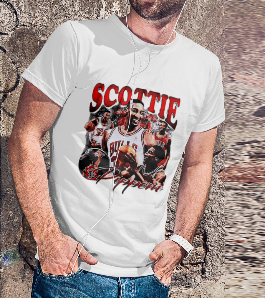Scottie Pippen Chicago Bulls Basketball Legend 33 T-Shirt