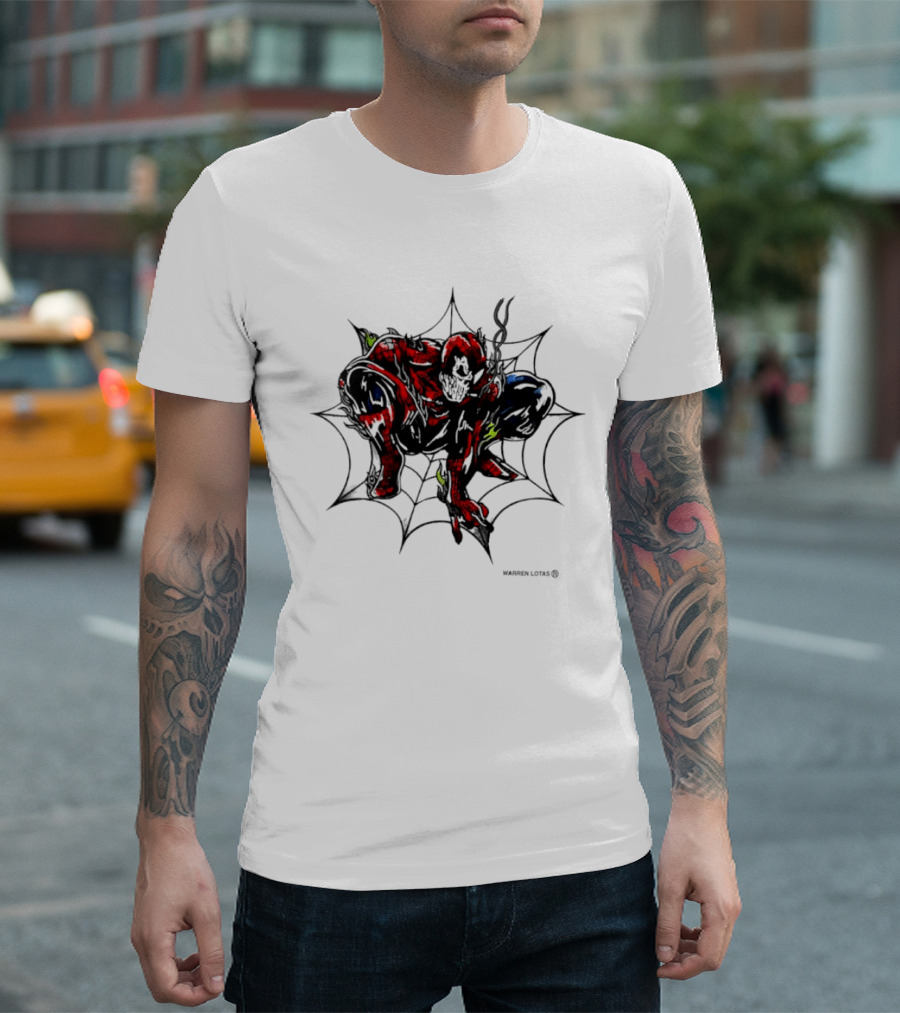 Spider Man Marvel Comics Warren Lotas Skull Web T-Shirt