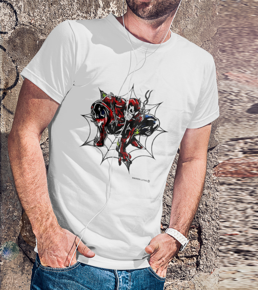 Spider Man Marvel Comics Warren Lotas Skull Web T-Shirt
