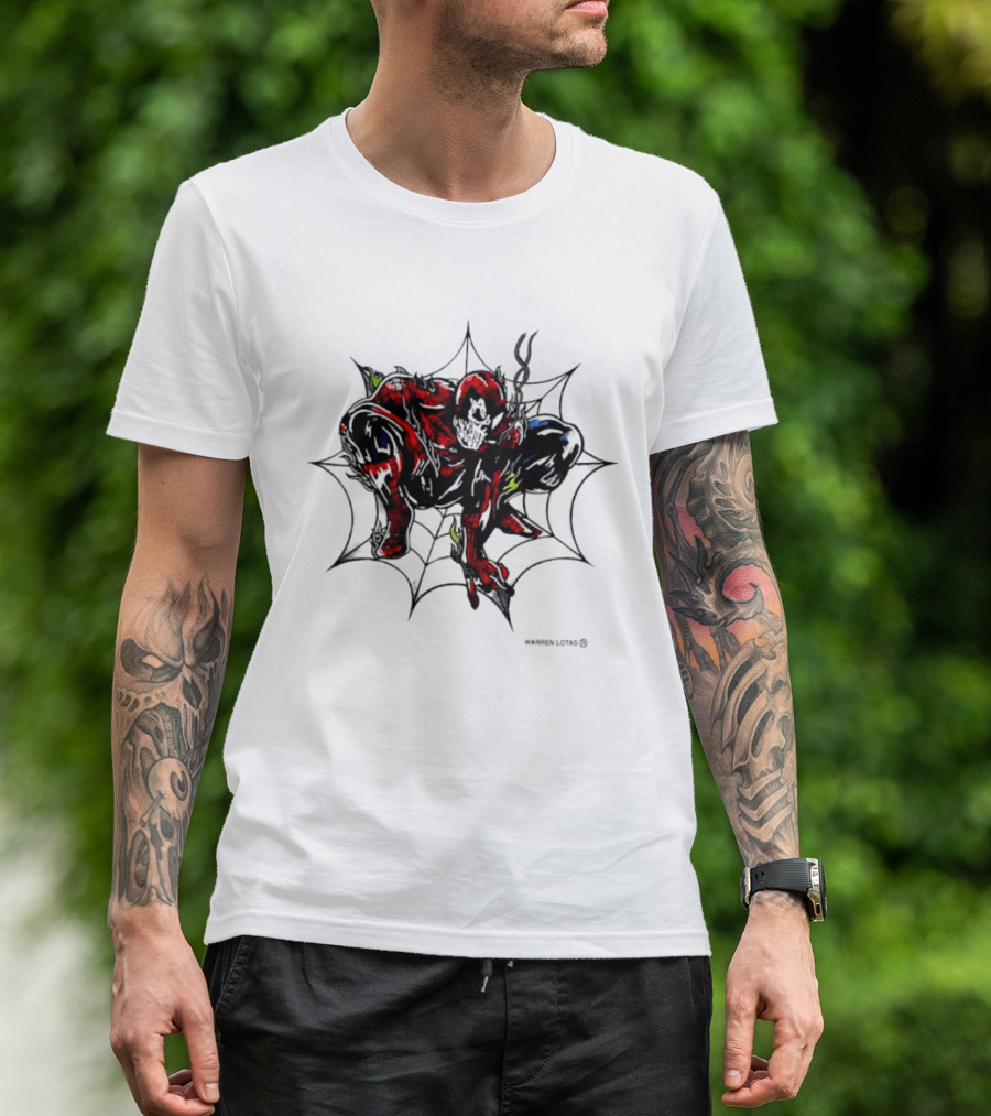 Spider Man Marvel Comics Warren Lotas Skull Web T-Shirt