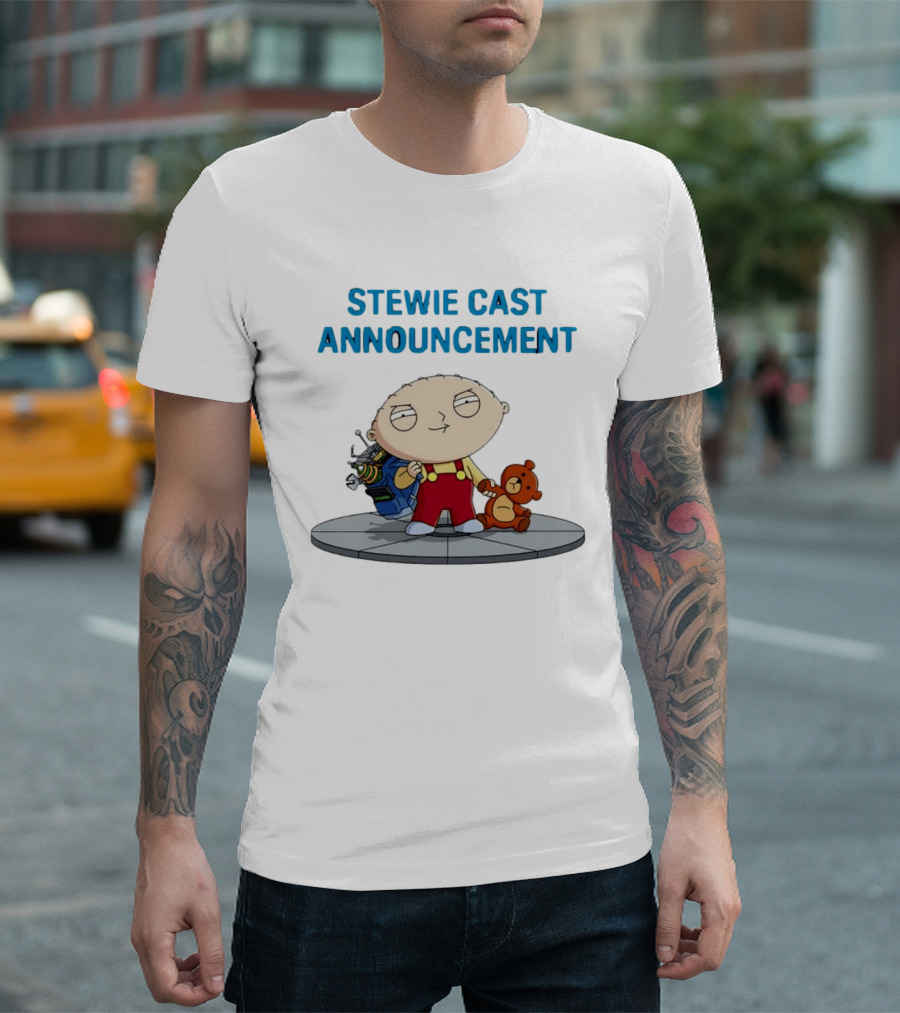 Stewie Griffin Family Guy Cast Announcement T-Shirt