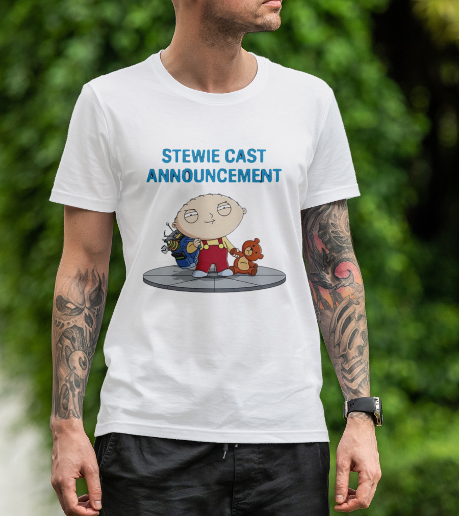 Stewie Griffin Family Guy Cast Announcement T-Shirt