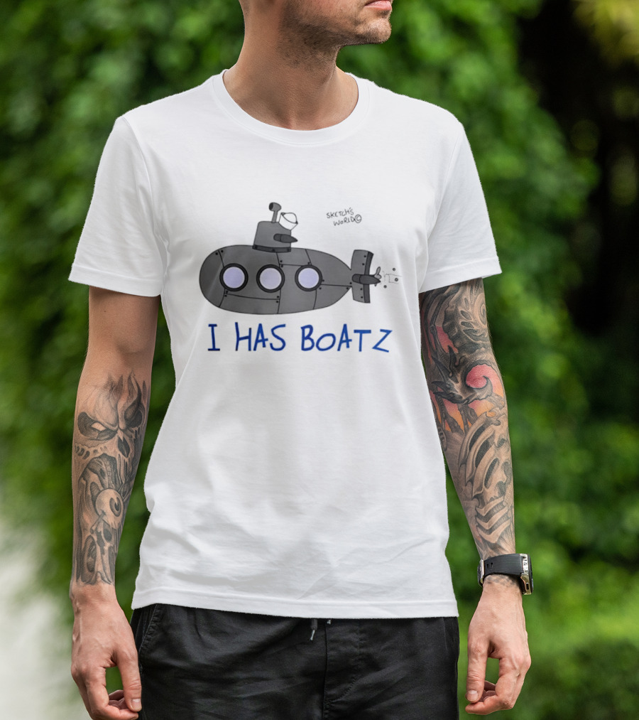 Submarine I Has Boatz Cartoon Meme Smosh Inside Joke T-Shirt