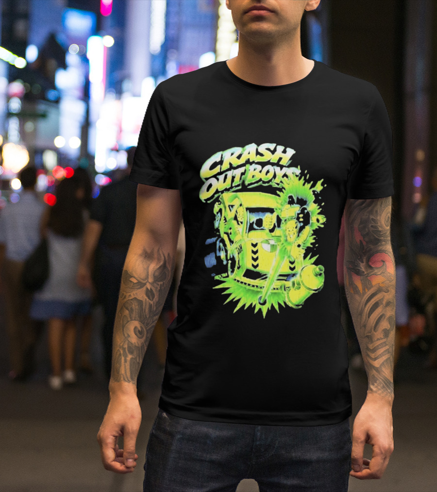 Adrien Broner Crash Out Boys Reven Brand Explosive Cartoon Car Scene T-Shirt