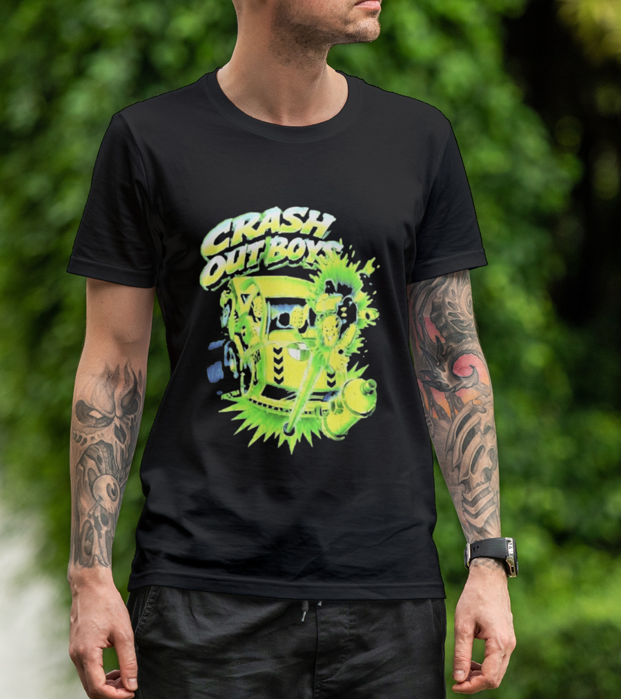 Adrien Broner Crash Out Boys Reven Brand Explosive Cartoon Car Scene T-Shirt