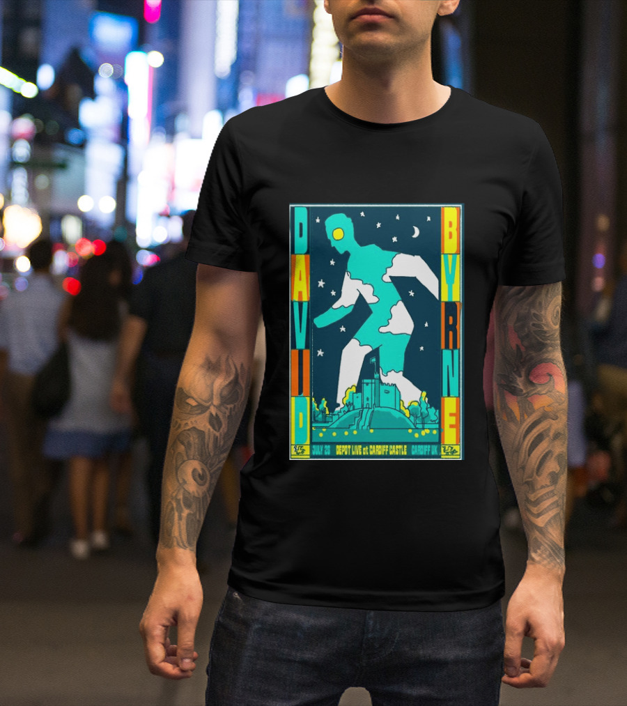 David Byrne Depot Live Cardiff Castle July 26 2026 Cardiff UK Show T-Shirt