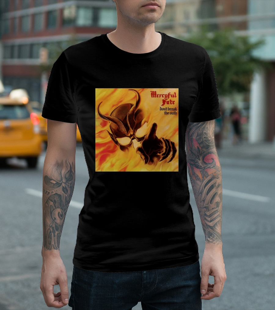 Mercyful Fate Don't Break The Oath Devil Horns Flame T-Shirt