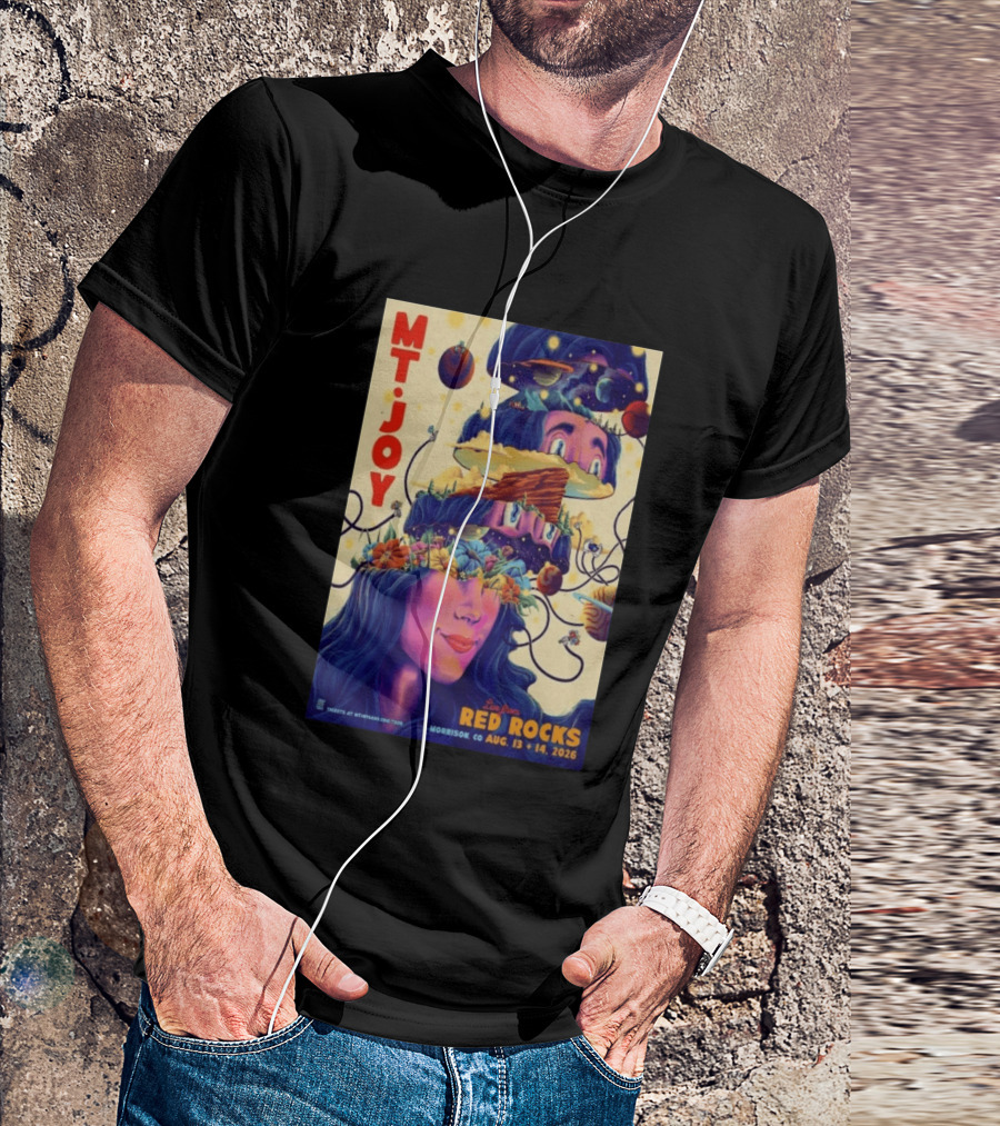 Mt. Joy Live Red Rocks Amphitheatre Morrison CO Aug 13 14 2026 Cosmic Landscape T-Shirt