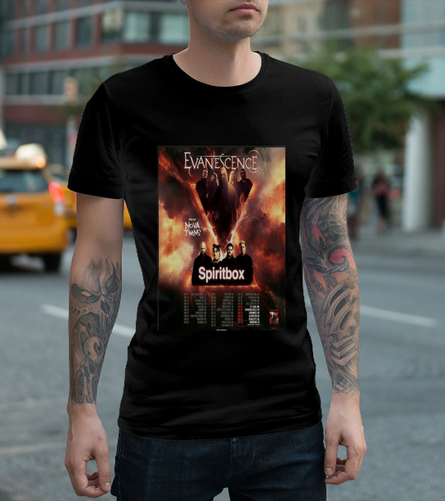 Evanescence US Tour 2026 Featuring Nova Twins And Spiritbox T-Shirt