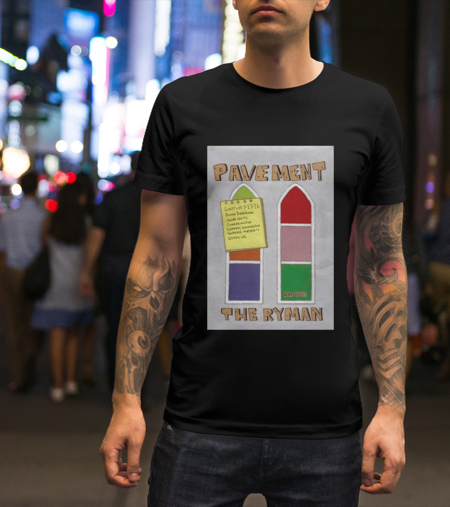 Pavement The Ryman July 27 2026 Guest List Donna Jacob John Spiral T-Shirt