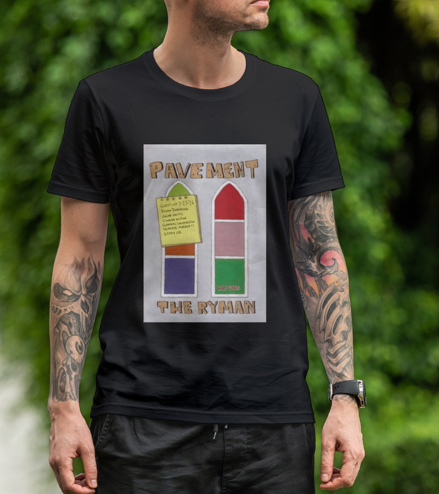 Pavement The Ryman July 27 2026 Guest List Donna Jacob John Spiral T-Shirt