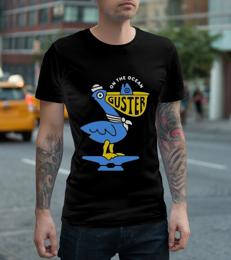 Pelican Guster On The Ocean Sailor Hat T-Shirt