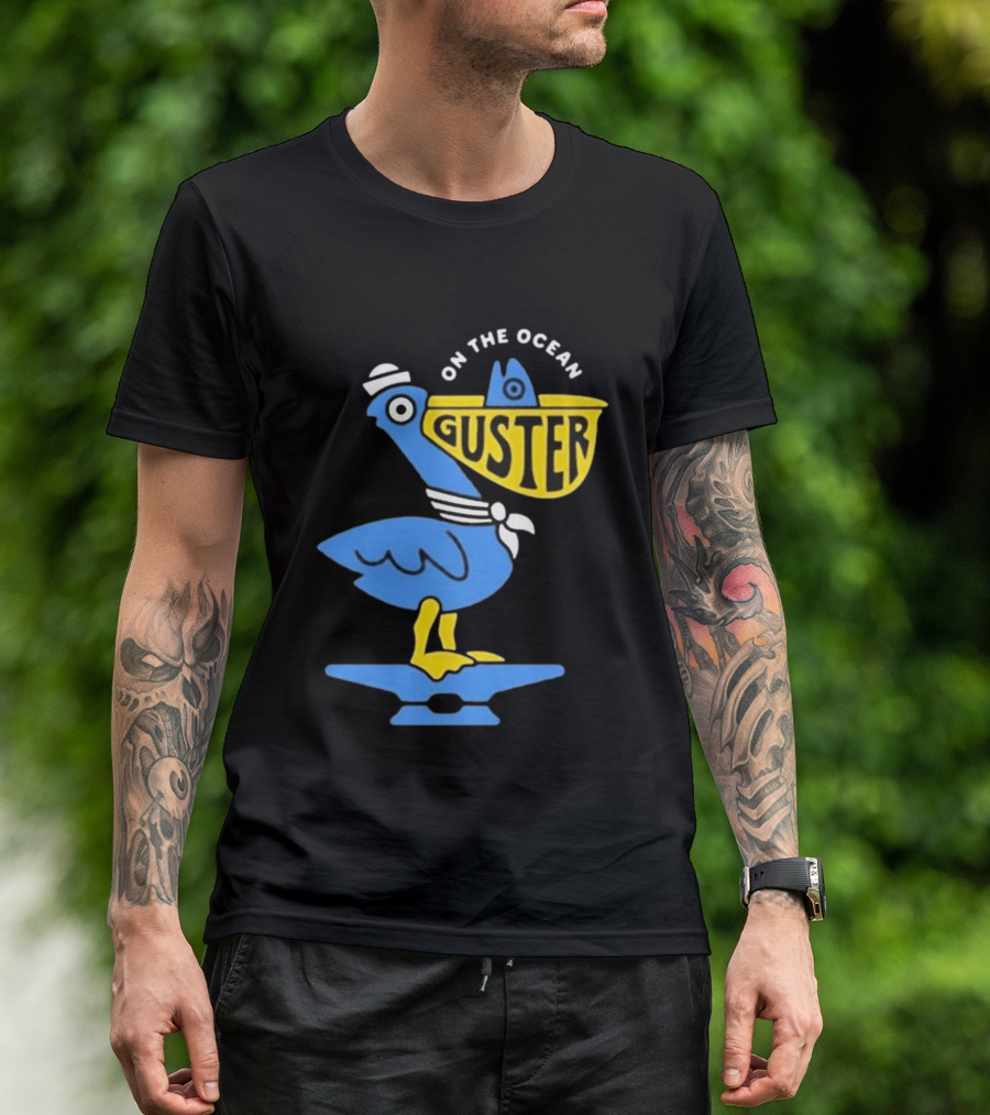 Pelican Guster On The Ocean Sailor Hat T-Shirt