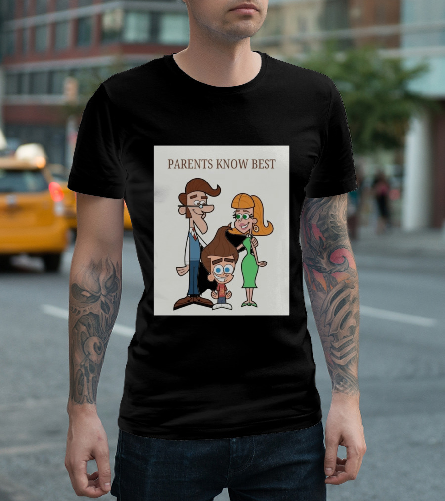 Parents Know Best Jimmy Neutron Timmy Turner Cartoon Mashup T-Shirt