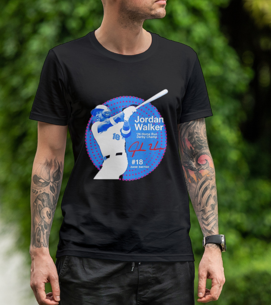 Jordan Walker 2026 Home Run Derby Champ Signature #18 Zane Smith T-Shirt