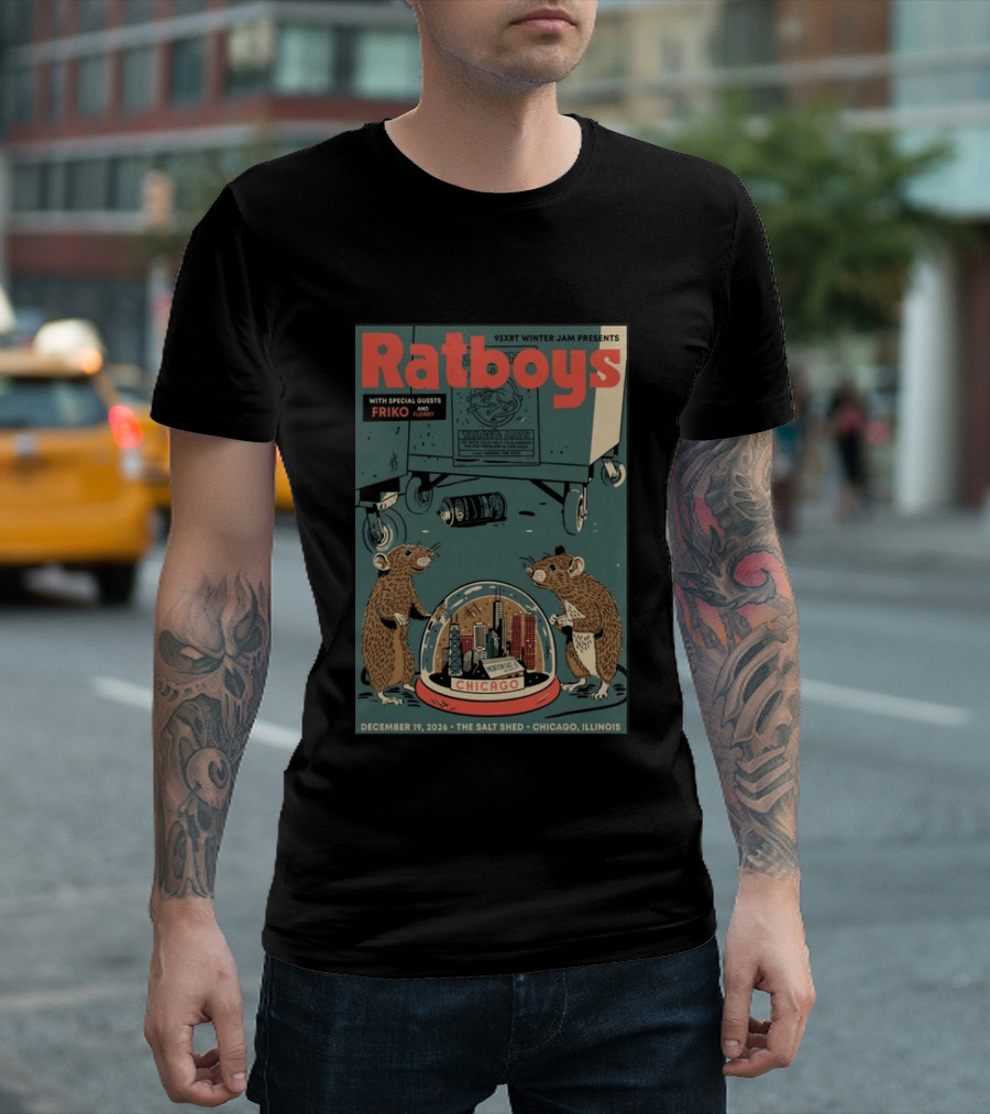 93XRT Winter Jam Presents Ratboys With Guests Friko And Floopy December 19 2026 The Salt Shed Chicago Illinois T-Shirt