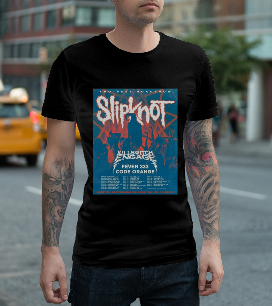 Knotfest Roadshow Slipknot Killswitch Engage Fever 333 Code Orange Tour Dates T-Shirt