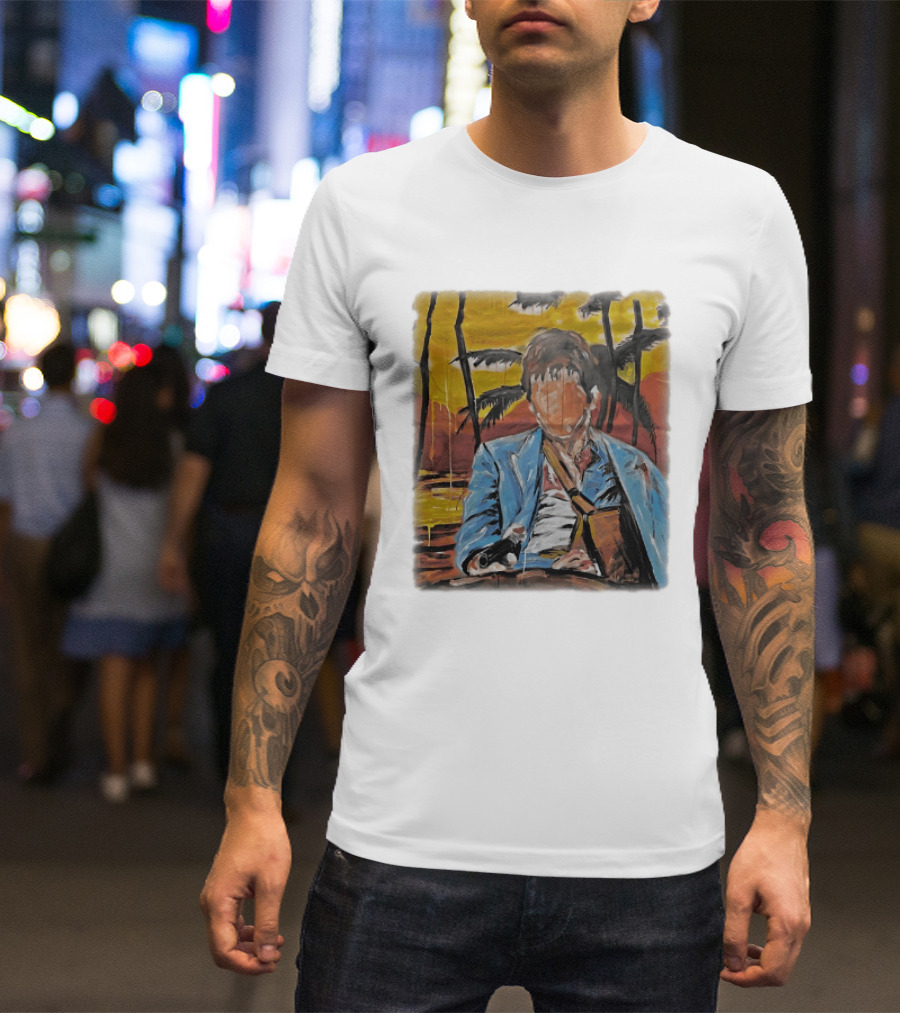 Al Pacino Tony Montana Scarface Oil Painting T-Shirt