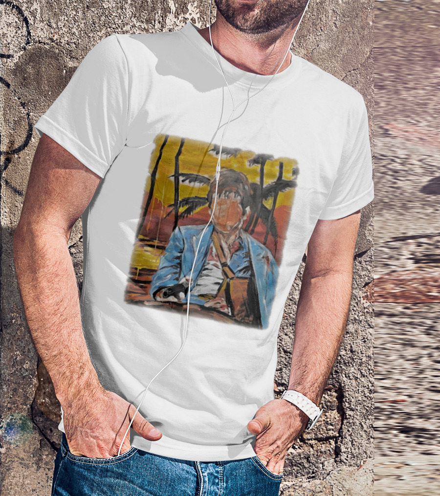 Al Pacino Tony Montana Scarface Oil Painting T-Shirt