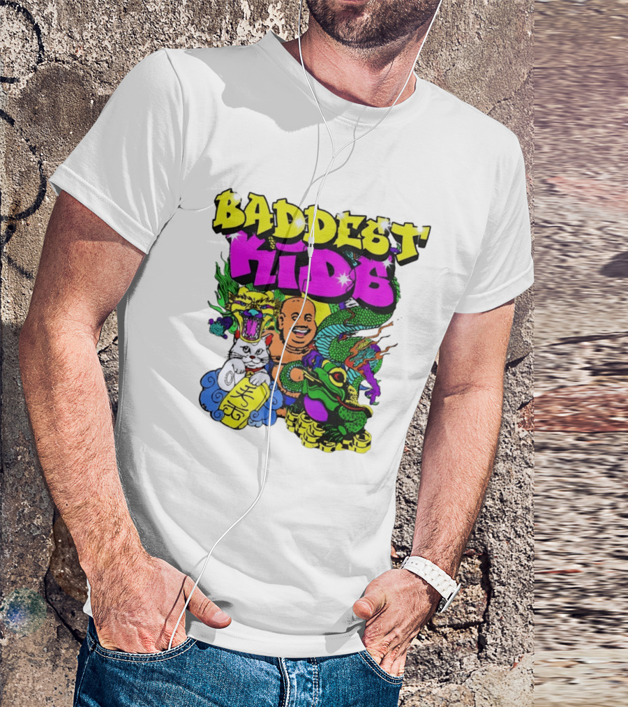 Baddest Kids Buddha Dragon Cat Frog T-Shirt