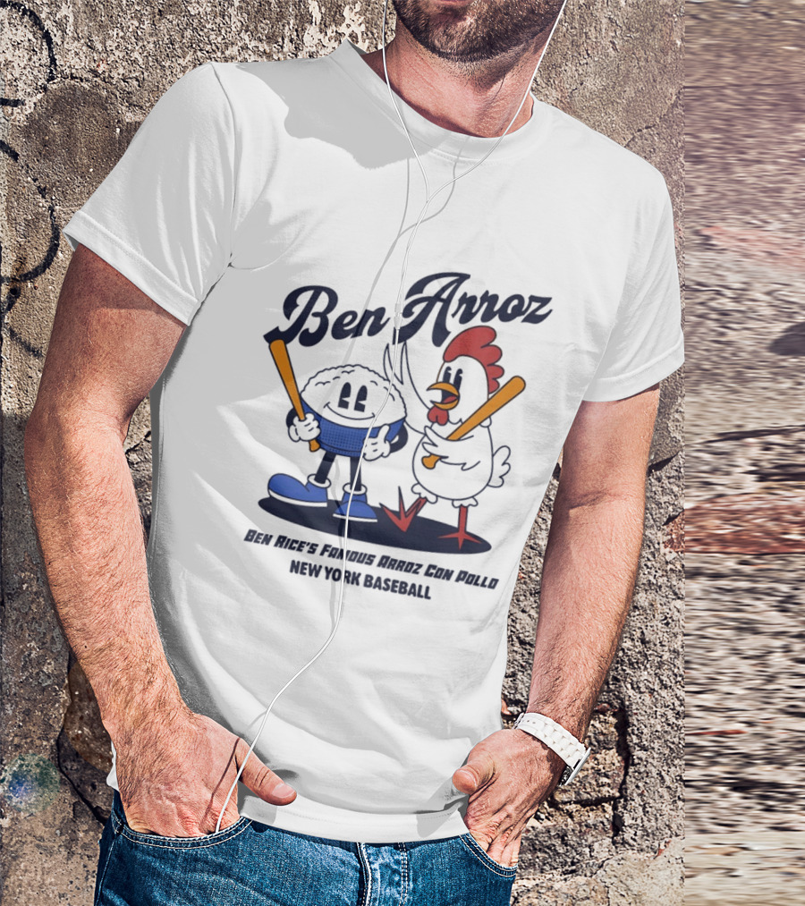 Ben Arroz Ben Rice's Famous Arroz Con Pollo New York Baseball T-Shirt