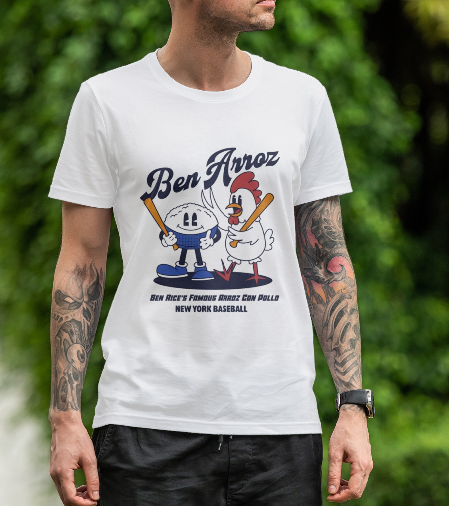 Ben Arroz Ben Rice's Famous Arroz Con Pollo New York Baseball T-Shirt
