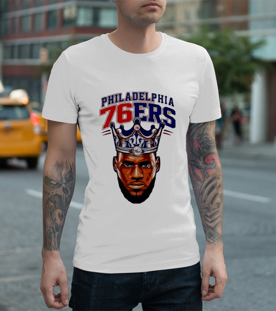 Philadelphia 76ers King Lebron 76 Crown T-Shirt