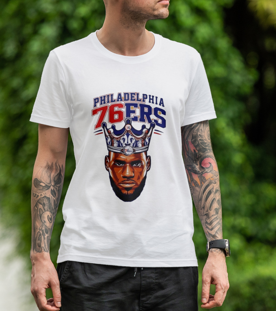 Philadelphia 76ers King Lebron 76 Crown T-Shirt