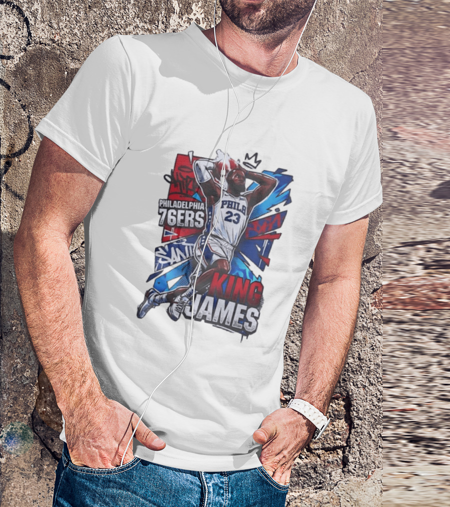 Philadelphia 76ers King James 23 Basketball Dynamic Dunk T-Shirt