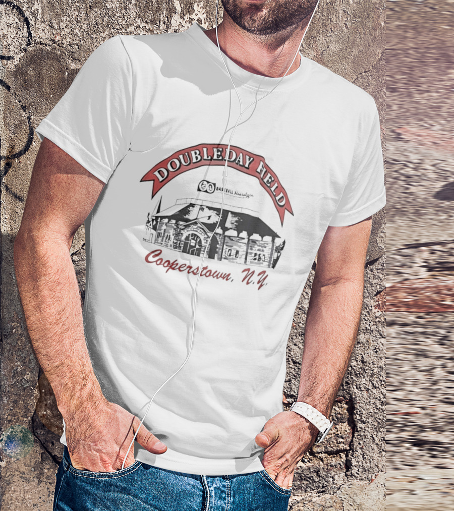 Doubleday Field Cooperstown NY Baseball Stadium Nostalgia T-Shirt
