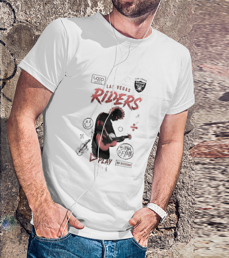 Las Vegas Riders Ed Sheeran Raiders Collage T-Shirt