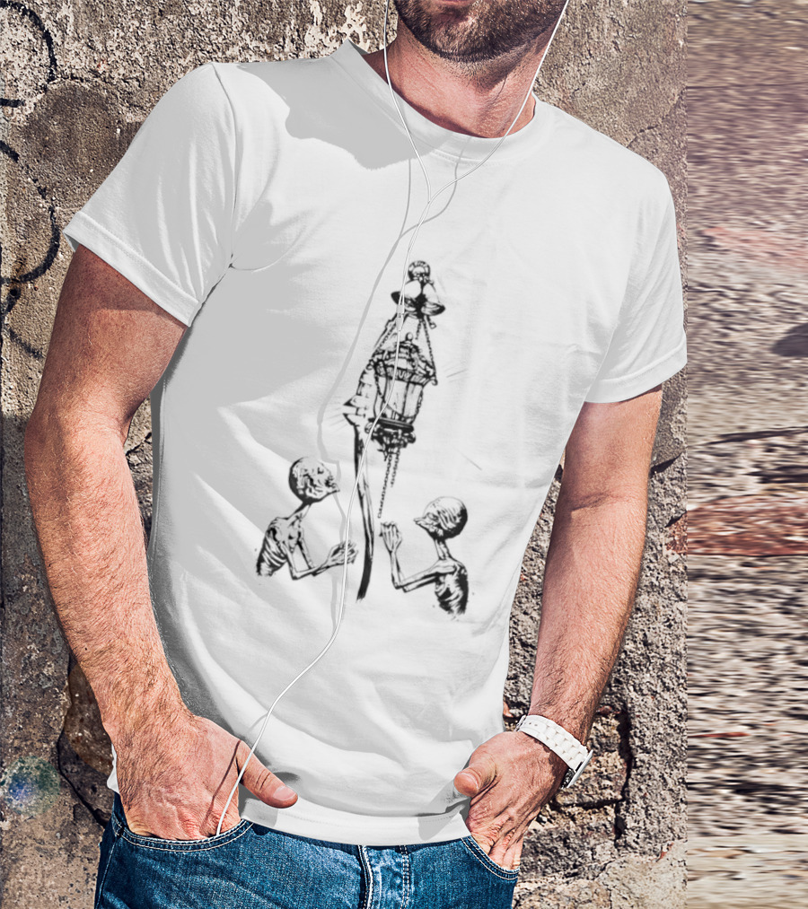 Elden Ring Lanternbearer Prisoner Soul Shrine Dark Fantasy Nightmarish Scene T-Shirt