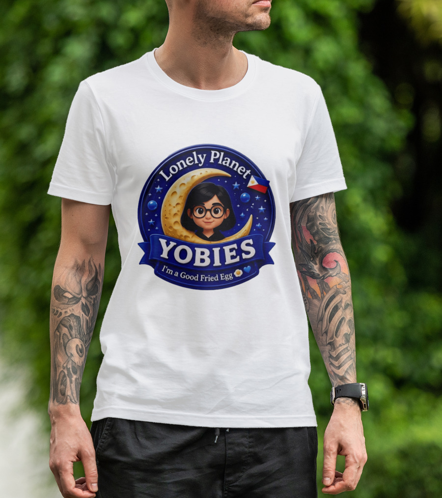 Lonely Planet Yobies I'm A Good Fried Egg Moon And Stars T-Shirt