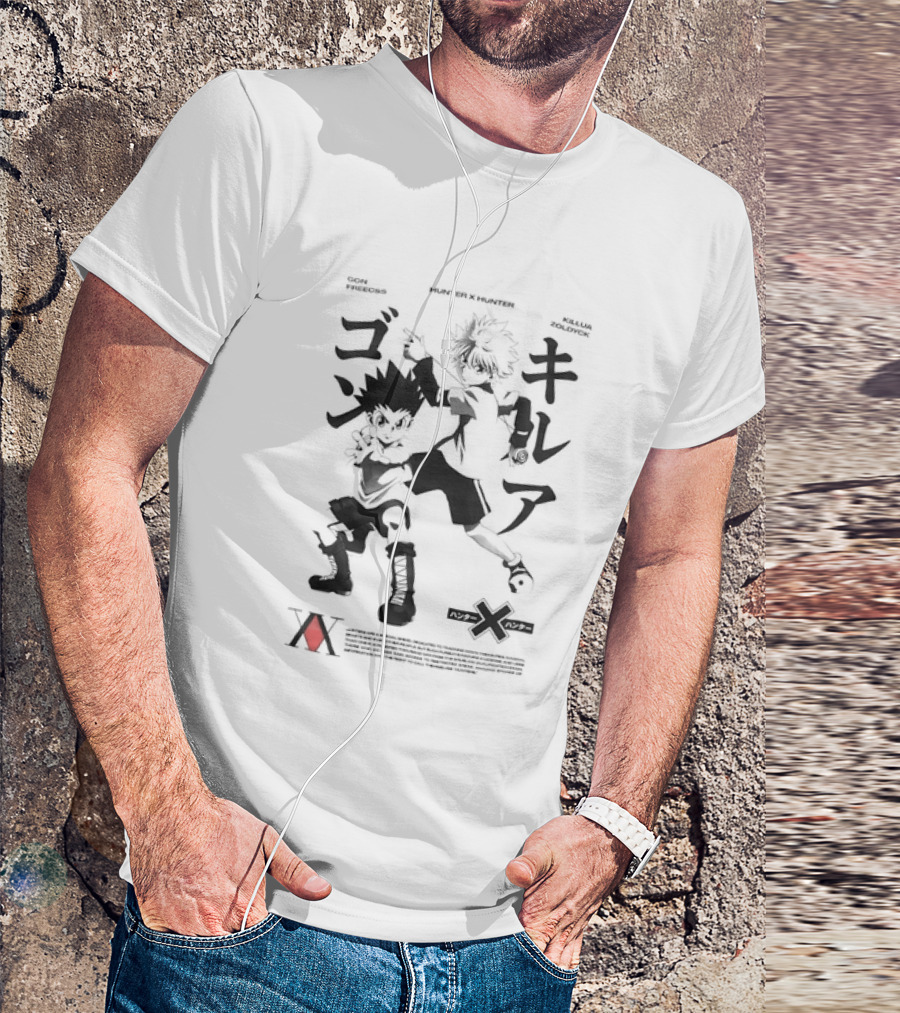 Gon Freecss Killua Zoldyck Hunter X Hunter Japanese Text Adventure Duo T-Shirt