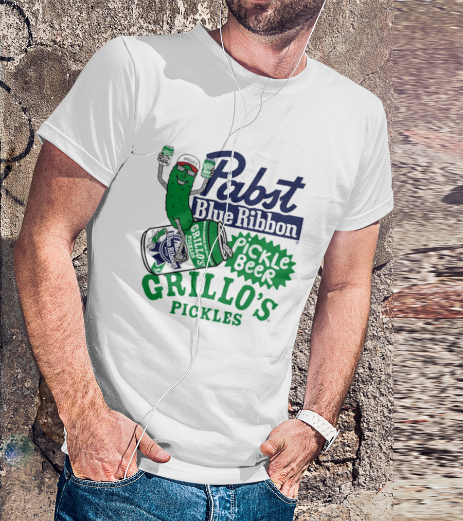 Pabst Blue Ribbon Grillo's Pickles Pickle Beer Festival 2023 T-Shirt