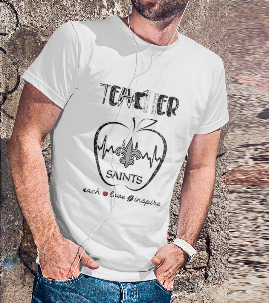 Teacher Saints Teach Love Inspire Apple T-Shirt