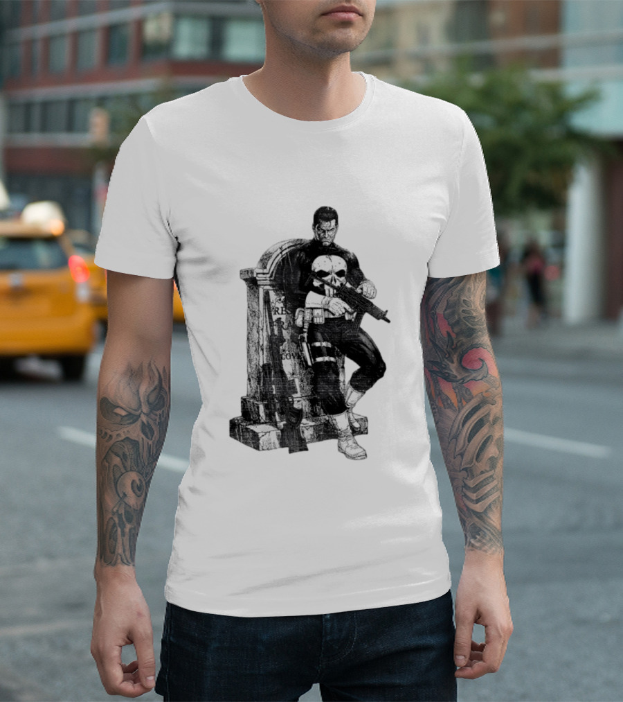 Frank Castle Gravestone Rest Of Loved Ones Marvel Comics The Punisher T-Shirt